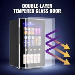 WANAI Black Mini Beverage Fridge for 125 Cans