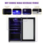 WANAI Black Mini Beverage Fridge for 125 Cans