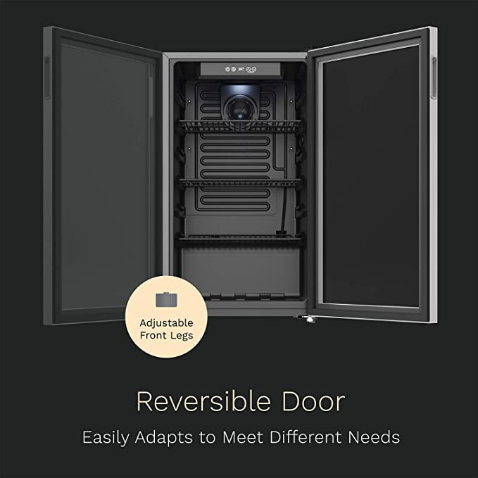hOmeLabs 120 Can Beverage Cooler with Glass Door