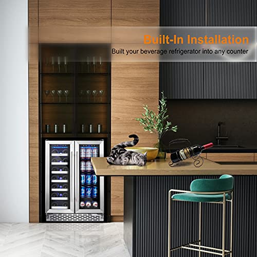 Phiestina 24-Inch Dual Zone Beverage Cooler