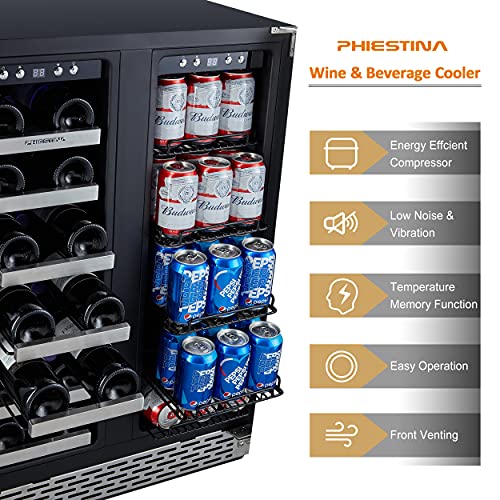 Phiestina 24-Inch Dual Zone Beverage Cooler
