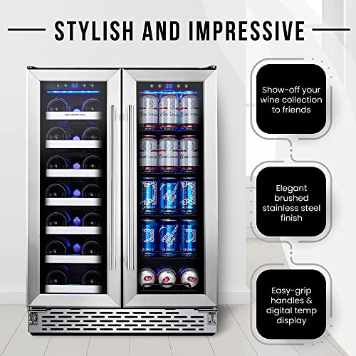 Phiestina 24-Inch Dual Zone Beverage Cooler
