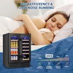 24 Inch Black Dual Zone Wine and Beverage Cooler