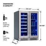 Zephyr 24" Dual Zone Wine and Beverage Fridge