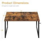 Coleshome 48 Inch Modern Home Office Desk