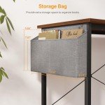 CubiCubi 40-Inch L-Shaped Corner Desk, Deep Brown
