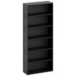 Tall 6-Tier Iron Bookshelf for Home Decor
