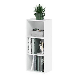 Furinno Luder 3-Tier White Bookcase