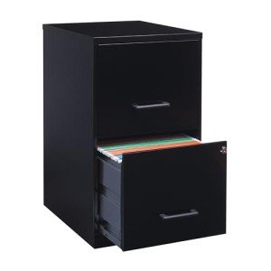 Lorell 2-Drawer File Cabinet in Black