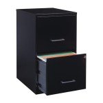 Lorell 2-Drawer File Cabinet in Black