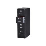 Black 4-Drawer Locking Vertical File Cabinet