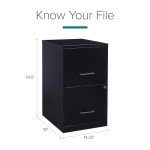 Lorell 2-Drawer File Cabinet in Black