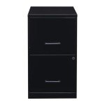 Lorell 2-Drawer File Cabinet in Black
