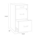 Realspace® SOHO 3-Drawer Vertical File Cabinet - Black