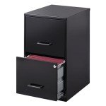 Lorell 2-Drawer File Cabinet in Black