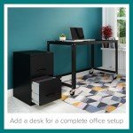 Lorell 2-Drawer File Cabinet in Black