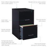 Lorell 2-Drawer File Cabinet in Black