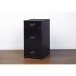 Realspace® SOHO 3-Drawer Vertical File Cabinet - Black