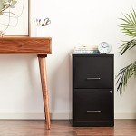 Lorell 2-Drawer File Cabinet in Black