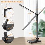 LED Desk Lamp with USB Ports and Touch Control