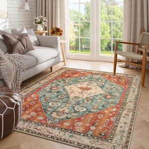 Lahome Boho Tribal Washable Area Rug 5x7