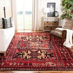 Vintage Hamadan 8' x 10' Area Rug - Red & Multi