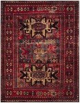 Vintage Hamadan 8' x 10' Area Rug - Red & Multi