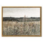 Vintage Floral Framed Canvas Wall Art 12"x16