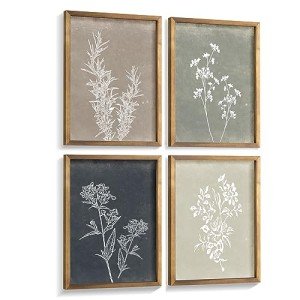 Boho Botanical Wall Art Set of 4