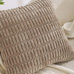 Set of 4 Neutral Throw Pillow Covers 18x18