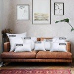 Set of 4 White 18x18 Decorative Throw Pillows
