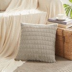 4 Pack Neutral Decorative Throw Pillow Covers 18x18