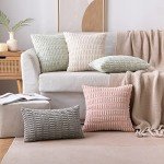 Set of 2 Soft Corduroy Throw Pillow Covers
