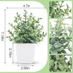 Mini Potted Fake Plants – 4 Pack Set