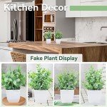 Mini Potted Fake Plants – 4 Pack Set