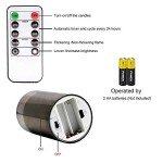 Set of 3 Gray Flameless LED Candles with Remote