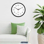 2 Pack 10 Inch Silent Wall Clocks – Black