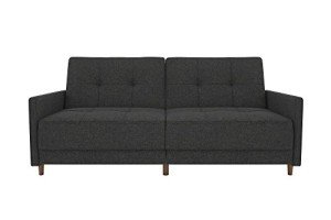 DHP Andora Modern Grey Futon Sofa Bed