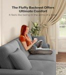 Modern 87" Grey Sofa with Deep Seats