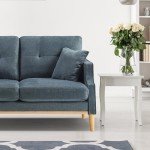 Dark Blue 56.7" Loveseat Sofa with USB Port