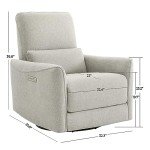 Dove Grey Power Recliner Swivel Glider Chair
