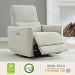 Dove Grey Power Recliner Swivel Glider Chair