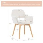 Comfy Mid-Century Modern Accent Chair in Wool White