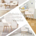 Comfy Mid-Century Modern Accent Chair in Wool White