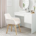 Comfy Mid-Century Modern Accent Chair in Wool White