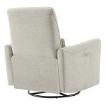 Dove Grey Power Recliner Swivel Glider Chair