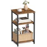 Rustic Brown Tall Nightstand and End Table