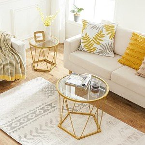 Stylish Set of 2 Round Coffee Tables