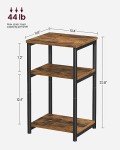 Rustic Brown Tall Nightstand and End Table
