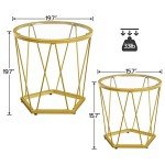 Stylish Set of 2 Round Coffee Tables